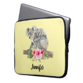Wasserfarbe Koala Bears Niedliche Mama & Baby Laptopschutzhülle (Vorderseite Links)