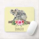 Wasserfarbe Koala Bears Niedliche Mama & Baby Mousepad (Mit Mouse)