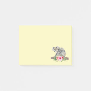 Wasserfarbe Koala Bears Niedliche Mama & Baby Post-it Klebezettel