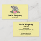 Wasserfarbe Koala Bears Niedliche Mama & Baby Visitenkarte (Vorne/Hinten)