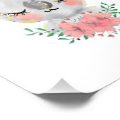 Wasserfarbe Koala mit Florals Foto drucken (Ecke)