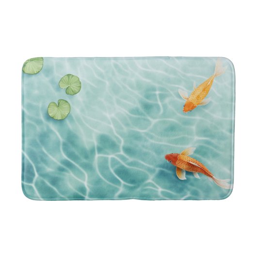 Wasserfarbe Koi Fisch Serenity Badematte (Vorderseite)