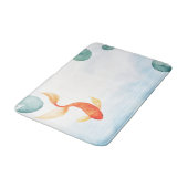 Wasserfarbe Koi Fisch Serenity Badematte (Schrägansicht)