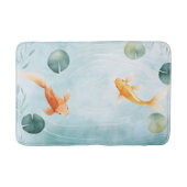 Wasserfarbe Koi Fisch Serenity Badematte (Vorderseite)