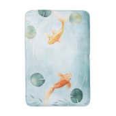 Wasserfarbe Koi Fisch Serenity Badematte (Vorderseite Vertikal)