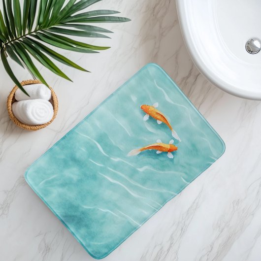 Wasserfarbe Koi Fisch Serenity Badematte