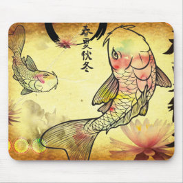 Wasserfarbe Koi Mousepad