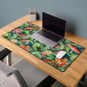 Wasserfarbe Koi und Lilies Desk Mat Schreibtischunterlage
