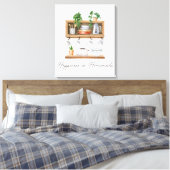 Wasserfarbe Küche Boho Kochangebot Leinwanddruck (Insitu (Schlafzimmer))