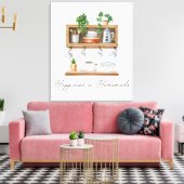 Wasserfarbe Küche Boho Kochangebot Leinwanddruck (Insitu (Wohnzimmer))