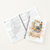 Wasserfarbe Küche Rezept Modernes Kochbuch Notizblock (Innenseite)