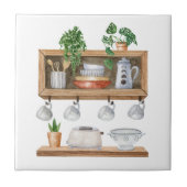 Wasserfarbe Küche Utensils Boho Style Fliese (Vorderseite)