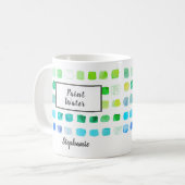 Wasserfarbe Künstler Name Paint Water Green Kaffeetasse (Vorderseite Links)