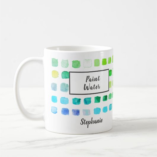 Wasserfarbe Künstler Name Paint Water Green Kaffeetasse (Links)