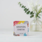 Wasserfarbe | Künstler Quadratische Visitenkarte (Stehend Vorderseite)