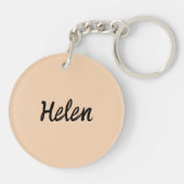 Wasserfarbe Künstlerischer Grau Wolf Schlüsselanhänger (Rückseite)