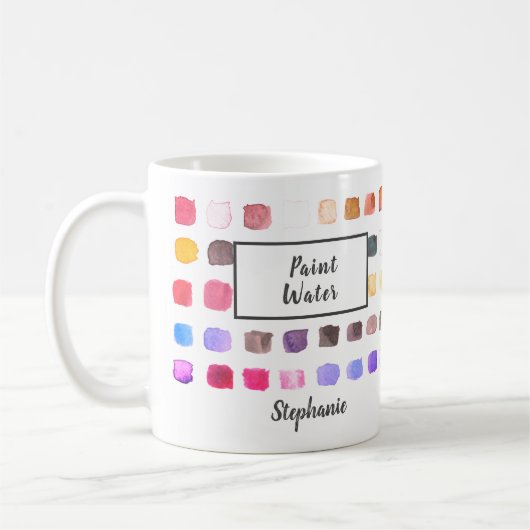 Wasserfarbe Künstlername Farbe Wasser Farbe Kaffeetasse (Links)