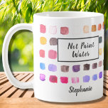 Wasserfarbe Künstlicher Individuelle Name nicht ma Kaffeetasse<br><div class="desc">Diese Tasse ist mit einem farbenfrohen Aquarellmuster dekoriert. Die Wörter Not Paint Water werden hinzugefügt und eine Paint Water Version ist auch in meinem Geschäft. Ideal für einen Künstler oder jemanden, der gerne malt. Personalisieren Sie es mit Ihrem Namen oder Monogramm. Wenn wir unsere Kunstwerke erstellen, werden Sie dieses exakte...</div>