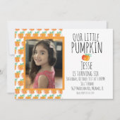 Wasserfarbe Kürbiskürbis Foto Einladung (Vorderseite)