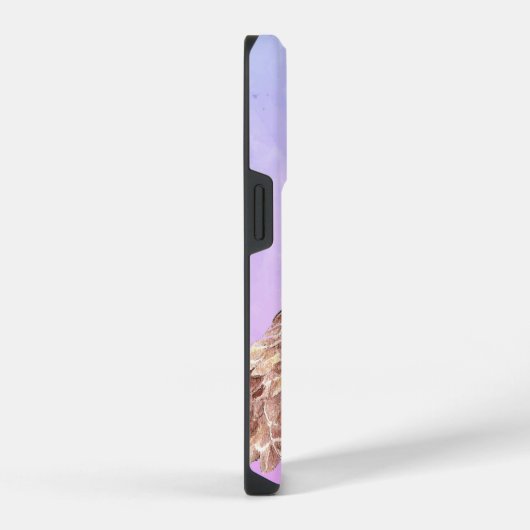 Wasserfarbe Kurz: Hawk Funny Bird Art iPhone Hülle (Rechte Seite)