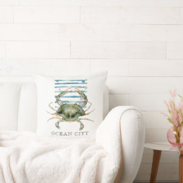 WASSERFARBE, KÜSTE, STRAND, OZEE STADT KISSEN