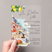 Wasserfarbe La Dolce Vita Italienisches Brautparty Acryleinladungen (Insitu (Handheld))