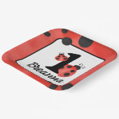 Wasserfarbe Ladybug Birthday Square Party Pappteller (Gewinkelt)