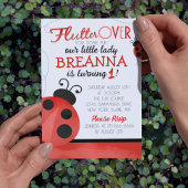 Wasserfarbe Ladybug Geburtstag Einladung