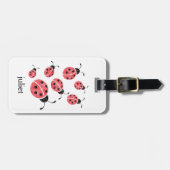 Wasserfarbe Ladybug Gepäckmarke Gepäckanhänger (Vorderseite horizontal)