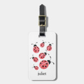 Wasserfarbe Ladybug Gepäckmarke Gepäckanhänger (Vorderseite vertikal)