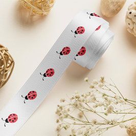 Wasserfarbe Ladybug Grosgrain Ribbon Ripsband