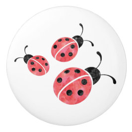 Wasserfarbe Ladybug Keramik Knobs Keramikknauf
