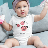 Wasserfarbe Ladybug Lovebug Baby Bodysuit Baby Strampler