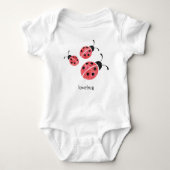 Wasserfarbe Ladybug Lovebug Baby Bodysuit Baby Strampler (Vorderseite)
