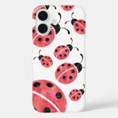 Wasserfarbe Ladybug Muster Case-Mate iPhone Hülle (Rückseite)