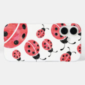 Wasserfarbe Ladybug Muster Case-Mate iPhone Hülle (Rückseite (Horizontal))