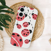 Wasserfarbe Ladybug Muster iPhone 16 Hülle