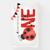 Wasserfarbe Ladybug Oh, was Spaß, ein Party zu sei Banner (Vertikal)