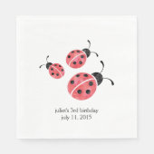 Wasserfarbe Ladybug Papier Napkins Serviette (Vorderseite)