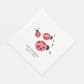 Wasserfarbe Ladybug Papier Napkins Serviette (Ecke)