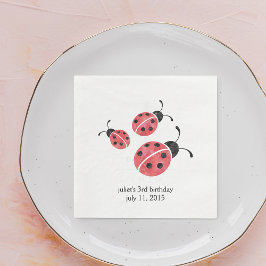 Wasserfarbe Ladybug Papier Napkins Serviette