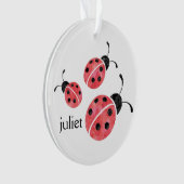 Wasserfarbe Ladybug Personalisiertes Ornament (Vorderseite)