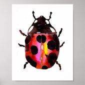 Wasserfarbe Ladybug Poster (Vorne)