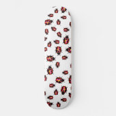 Wasserfarbe Ladybugs Muster Skateboard (Vorderseite)