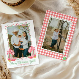 Wasserfarbe Land Weihnachten Cowboy Boots Foto