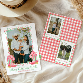 Wasserfarbe Land Weihnachten Cowboy Boots Foto