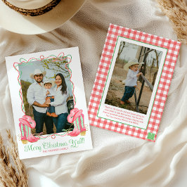 Wasserfarbe Land Weihnachten Cowboy Boots Foto