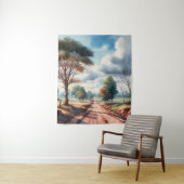 Wasserfarbe Landschaft Wandteppich (Beispiel)