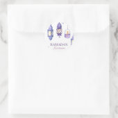 Wasserfarbe Lanterns Ramadan Kareem Ramadan Sticke Runder Aufkleber (Tasche)