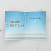 Wasserfarbe Laughing Santa Claus Rudolf lächeln Karte (Innenseite)